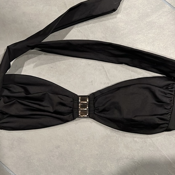 New Kenneth Cole bandeau black bikini top - Picture 6 of 8